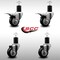 Service Caster 3'' SS Black Poly Swivel 1-3/4'' Expanding Stem Caster Set 2 Total Lock Brakes, 4PK SCC-SSEXTTL20S314-PPUB-BLK-2-S-2-134 - alternate 2